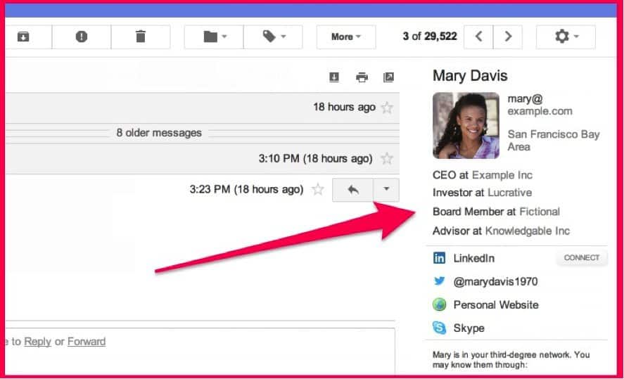 Rapportive extension