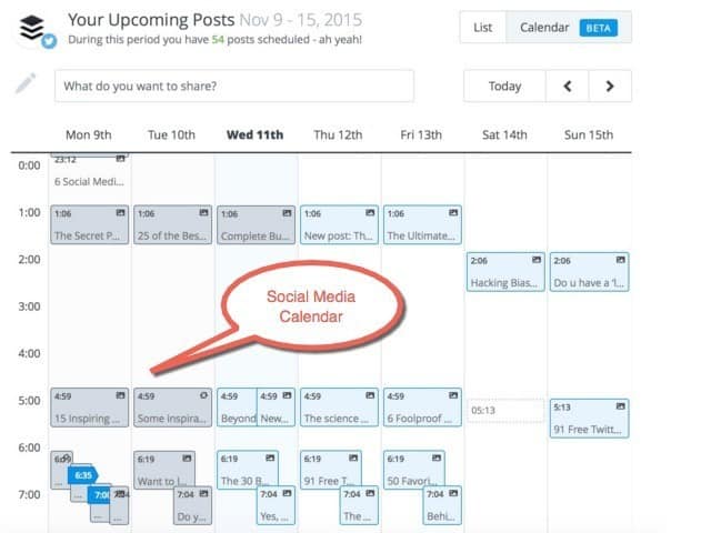Social Media Content Calendar