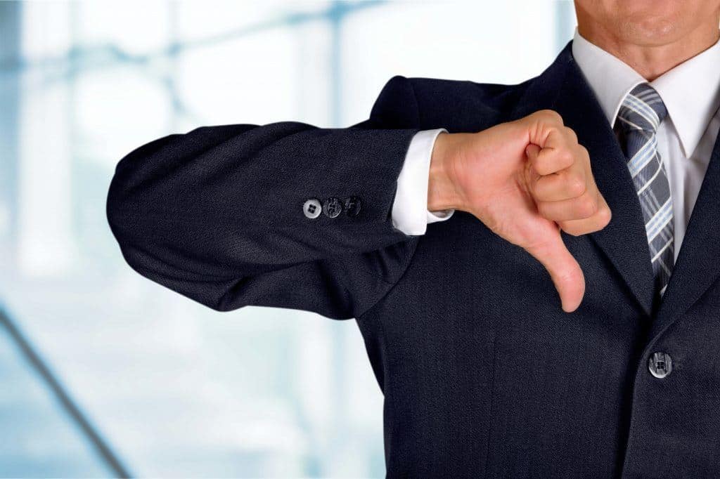 Thumbs down for spammy backlinks