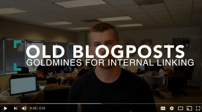 Old Blog Posts Internal Linking