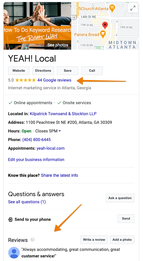 YEAH! Local Google Listing