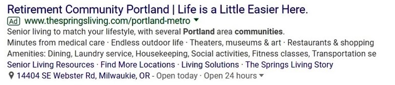 Location extensions allow you to show your business's location