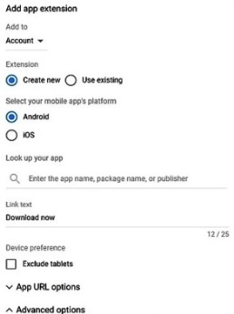 Use app extensions to take prospects to an app.