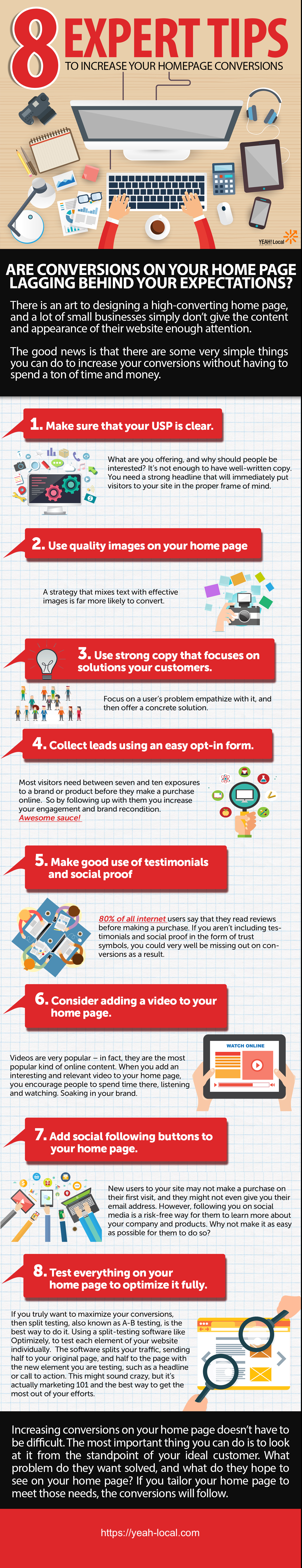 8 Expert Tips to Increase Your Homepage Conversions